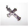 Image 2 : Vintage Sterling Amethyst Cross Pendant
