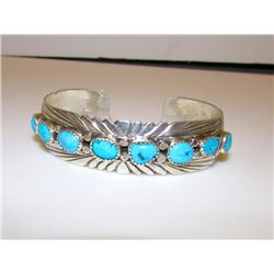 Navajo Sterling Turquoise Bracelet