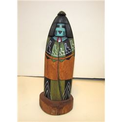 Vintage HOPI Hand Carved Cottonwood Blue Face Kachina