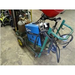 Millermatic 130 CV/DC Wire Feed Welder w/Dolly & Tanks