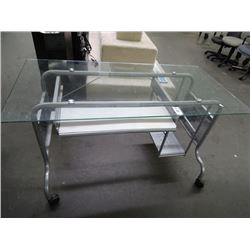 Glasstop Computer Desk - No Shipping