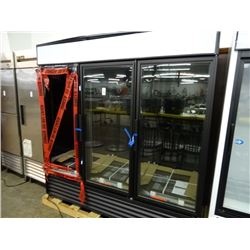 DIF True #GDM-72FC 3-Door Ref. Merchandiser - Glass In Door Broken