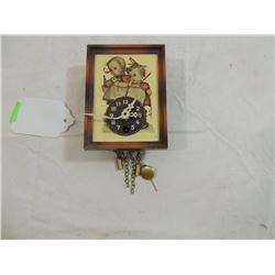 MINIATURE VINTAGE GERMAN HUMMEL WALL CLOCK