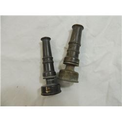 LOT 2 VINTAGE BRASS HOSE NOZZLES