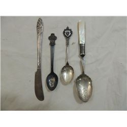 LOT 4 ANTIQUE STERLING SILVER SILVERWARE