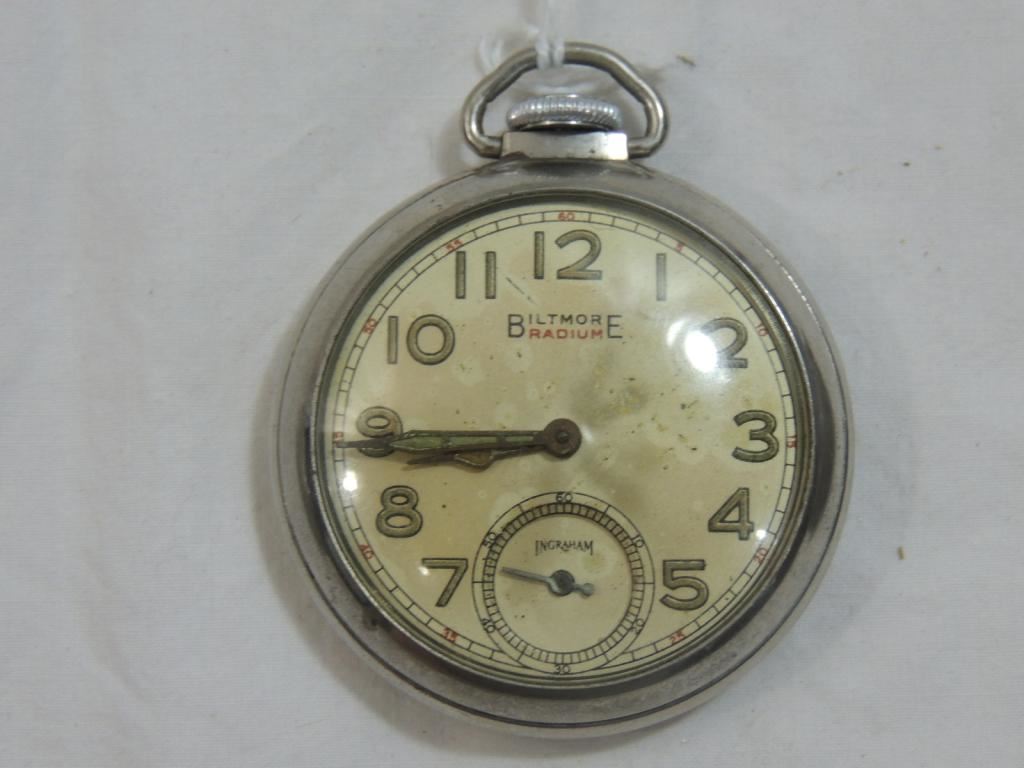 ANTIQUE VINTAGE BILTMORE RADIUM POCKET WATCH