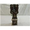 Image 2 : VINTAGE MINIATURE W. GERMAN GRANDFATHER WALL CLOCK