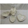 Image 1 : LOT 4 PFALTZGRAFF TEA ROSE HEART SERVING PLATES