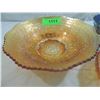 Image 2 : LOT 3 ORNATE CARNIVAL GLASS BOWLS & CANDY DISH