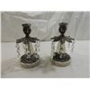 Image 1 : VINTAGE MARBLE BASE BRASS CANDLESTICK HOLDER