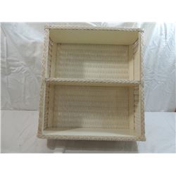 VINTAGE WICKER WALL SHELF