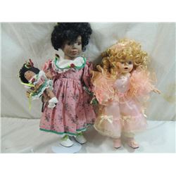 LOT 2 COLLECTOR PORCELAIN DOLLS