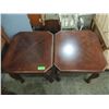 Image 1 : PAIR ELEGANT WOODEN END TABLES