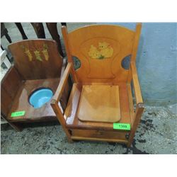 ANTIQUE CHILDRENS TOILET TRAINING SEAT