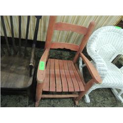 SMALL CHILDRENS WOODEN ROCKING CHAIR