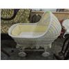 Image 2 : VINTAGE ANTIQUE WICKER BABY CRADLE