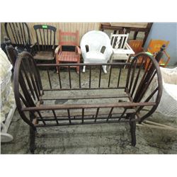 VINTAGE WOODEN BABY CRADLE