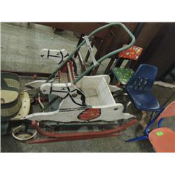 VINTAGE ROCKING HORSE CHAIR WITH TRAY