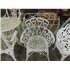 Image 1 : VINTAGE CAST IRON WHITE PATIO CHAIR