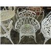 Image 2 : VINTAGE CAST IRON WHITE PATIO CHAIR