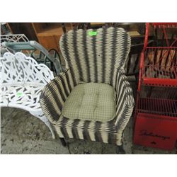 MODERN STRIPED WICKER CHAIR