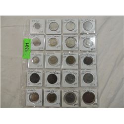 LOT 20 MISC FOREGIN COINS