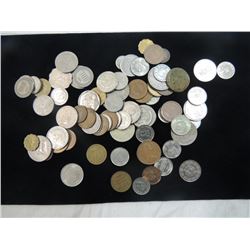 BAG FULL FOREIGN COINS