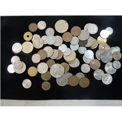 BAG FULL FOREIGN COINS