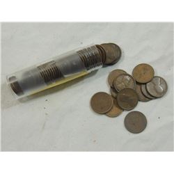 1910 P -1919 FULL ROLL PENNIES