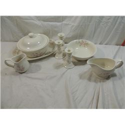 LOT 7 PFALTZGRAFF TEA ROSE ACCESSORIES