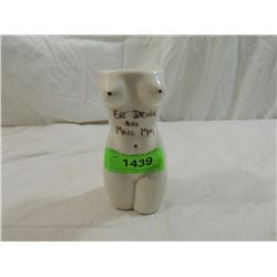 VINTAGE CERAMIC NUDE FEMALE MUG VASE