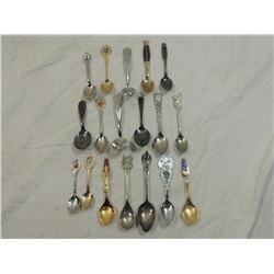 LOT 18 ASSORTED MINIATURE COLLECTORS SPOONS