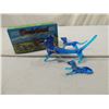 Image 1 : VINTAGE BLUE PLASTIC DACHSHUND DOGS