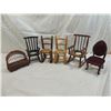 Image 1 : LOT 6 VINTAGE DOLL CHAIRS