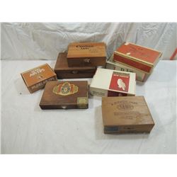 LOT 8 ASSORTED VINTAGE CIGAR BOXES