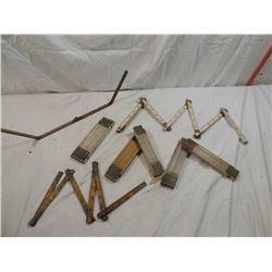 LOT 7 ANTIQUE WOODEN FOLDING RULERS