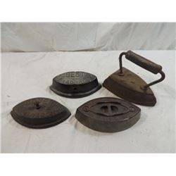 LOT 4 ANTIQUE SAD IRONS