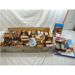 LARGE JACKPOT LOT WOODEN DOLLHOUSE FURNITURE