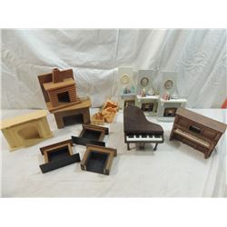 JACKPOT BOX DOLLHOUSE FURNITURE PIANO, FIREPLACE,