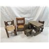 Image 1 : LOT 5 THICK WOODEN DOLL FURNITURE