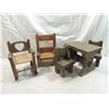 Image 2 : LOT 5 THICK WOODEN DOLL FURNITURE