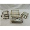 Image 1 : LOT 4 DECORATIVE GLASS BOXES