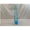 Image 1 : ITALIAN BLOWN GLASS BLUE TALL CANDLE HOLDER