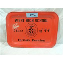 WEST HIGH CLASS OF 44 14TH REUNION TRAY