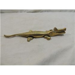 BRASS ALLIGATOR NUT CRACKER