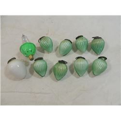 LOT 10 ANTIQUE GLASS ORNAMENTS