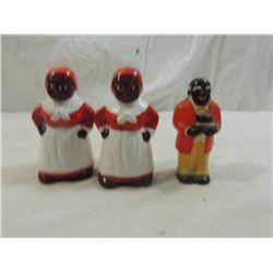 LOT 3 ANUT JEMIMA & UNCLE MOSE SALT & PEPPER SHAKE