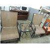 Image 2 : 3PC GLIDER SET CHAIRS & SIDE TABLE