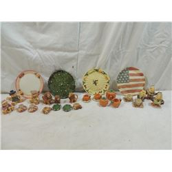 LOT 4 VINTAGE RESIN MINIATURE TEA SETS