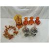 Image 1 : BOX LOT ASSORTED THANKSGIVING DECOR & GLASS BOWLS
